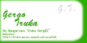 gergo truka business card